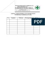 Jadwal Audit Internal