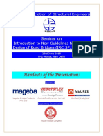 Handouts of The Presentations - Seminar On Introduction To New Guidelines For Seismic Design of Road Bridges