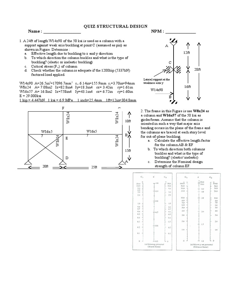 Structural Design Quiz | PDF | Science & Mathematics