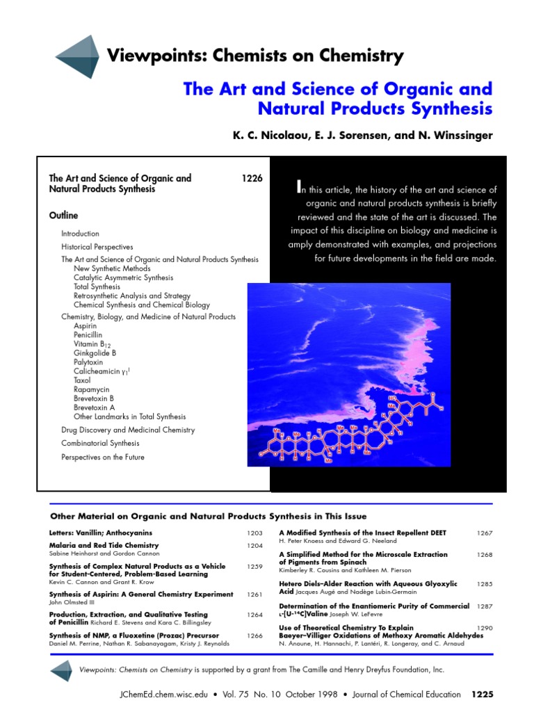 Organic Synthesis: Art and Science | PDF | Enantioselective Synthesis ...