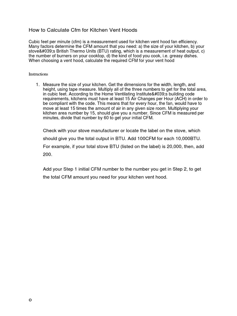 Calculating Kitchen Ventilation Requirements A ThreeStep Process for