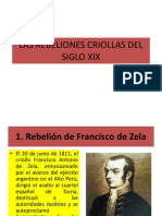 Las Rebeliones Criollas Del Siglo Xix