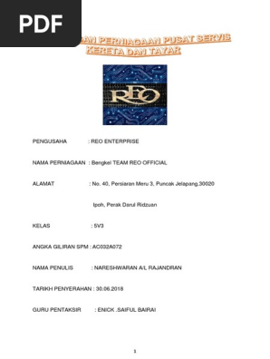 Rancangan Perniagaan Branch 2018 Pdf