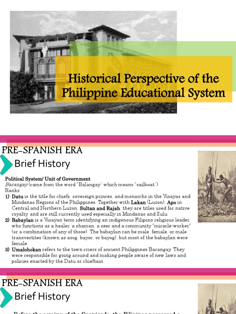 Historical Overview of Philippine Education | PDF | History