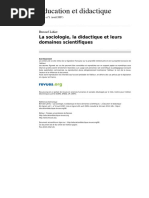 Educationdidactique 86 Vol 1 n 1 La Sociologie La Didactiqueet Leurs Domaines Scientifiques
