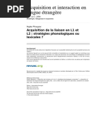 Aile 4540 Aile Lia 2 Acquisition de La Liaison en l1 Et l2 Strategies Phonologiques Ou Lexicales