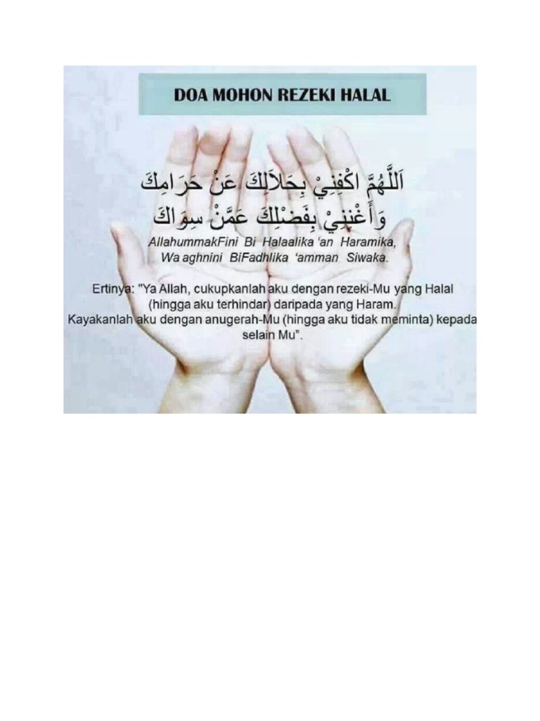 Doa Memohon Rezeki Halal Pdf