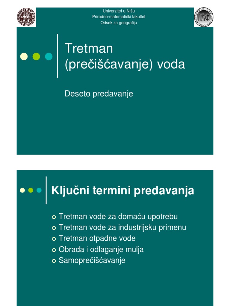 Prečišćavanje Voda PDF | PDF
