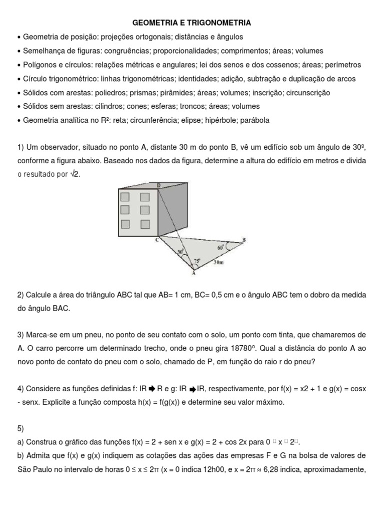 Geometria e Trigonometria no Ensino Médio | PDF | Trigonometria | Triângulo