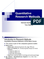 Quantitative Research Methods