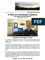 Pastor Bill Kren's Newsletter - July 1, 2018