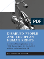 CLEMENTS, Luke J REA. Disabled People and European Human Rights A Review of The Implications of The 1998 Human Rights Act For Disabled Children and Adults in The Uk