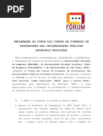 Manifestac?a?o Fo?Rum Paulistas Contra a Bncc Em