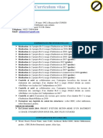 Curriculum Vitae: Theme de Memoire