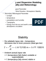 Meteorology and Dispersion Modeling Air Quality and Meteorology