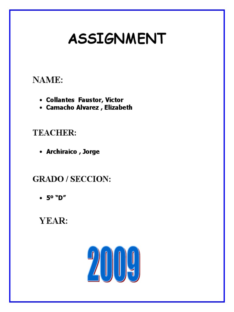 5th Grade Assignment by Collantes & Camacho | PDF