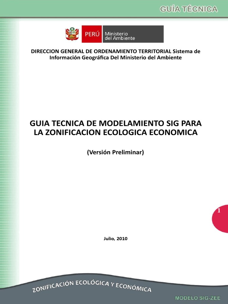 Guía Técnica para Modelamiento ZEE | PDF | Sistema de información ...