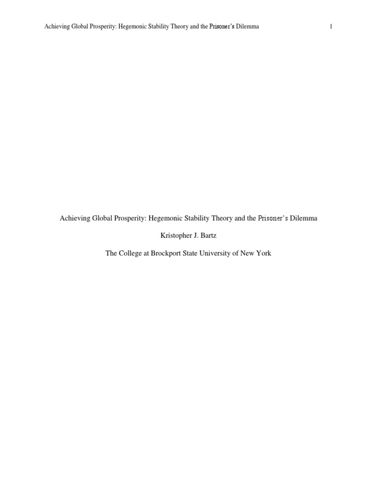 Hegemonic Stability and Global Prosperity | PDF | Washington Consensus ...