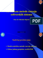 Savremene Metode Razvoja Softverskih Sistema: Prof. DR Miroslav Bojović