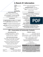 Spanish Ranch #1 Information: SR-1 Association & Community Contacts