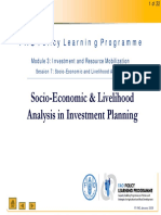 Socio-Economic and Livelihood Analysis in Investment Planning
