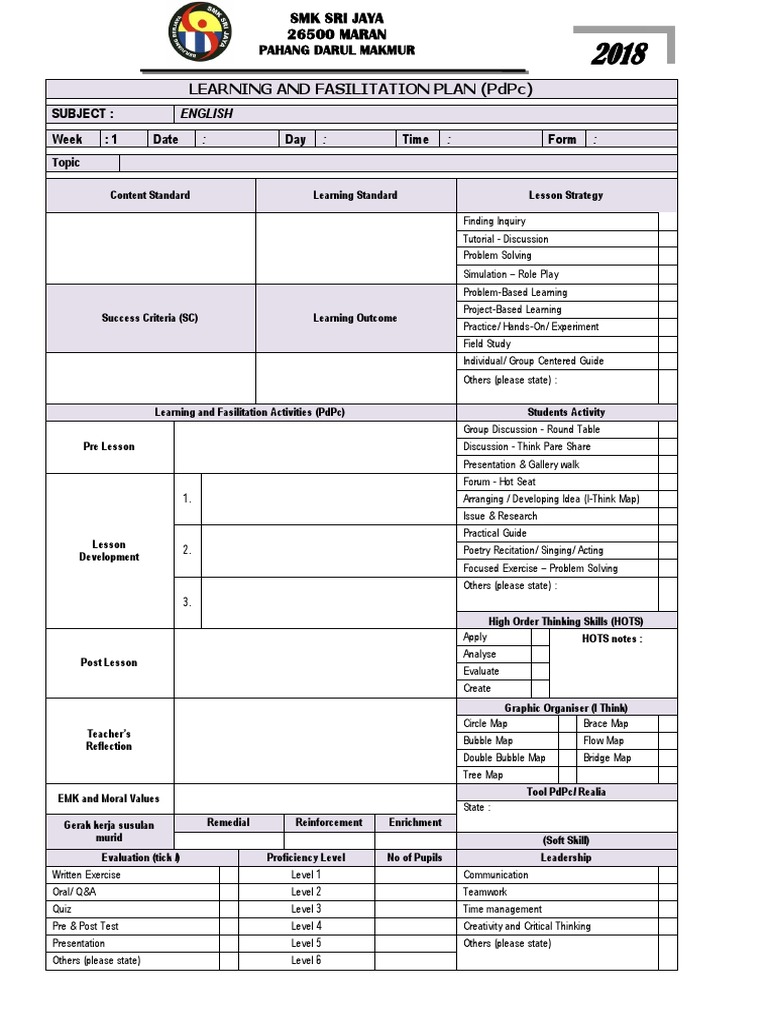 Pdpc Template Cefr Project Based Learning Psychotherapy