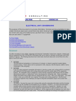 Electrical Unit Conversion Formulas