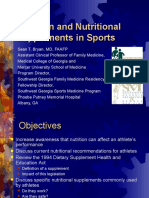 Nutrition and Nutritional Supplements in Sports
