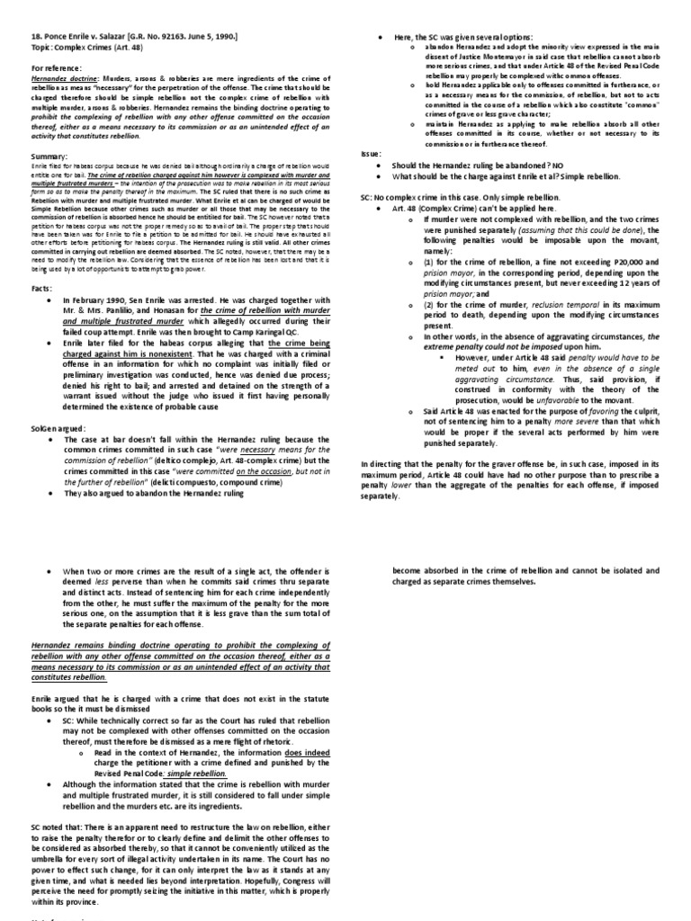 Ponce enrile v salazar pdf bail crime violence