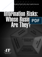 Information Risks: Whose Business Are They?: Itgovernance Domainpracticesandcompetencies