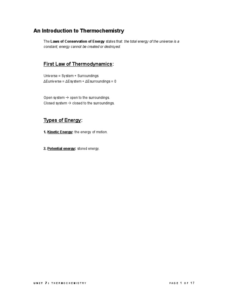 Thermochemistry | PDF | Enthalpy | Physical Quantities