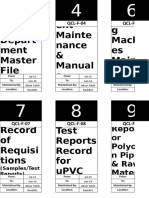 Quality Depart Ment Master File Equipm Ent Mainte Nance & Manual S Record Printin G Machin Es Mainte Nance Record