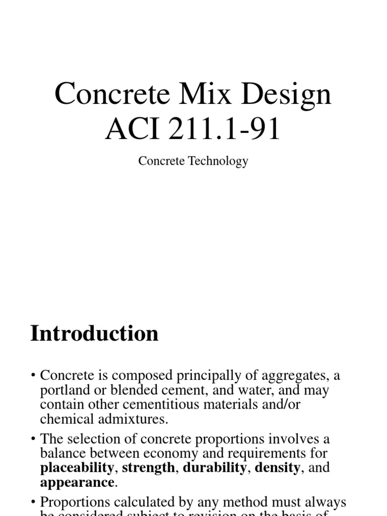 08 Concrete Mix Design PDF Construction Aggregate Concrete