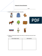 Evaluación Ciencias Naturales 2