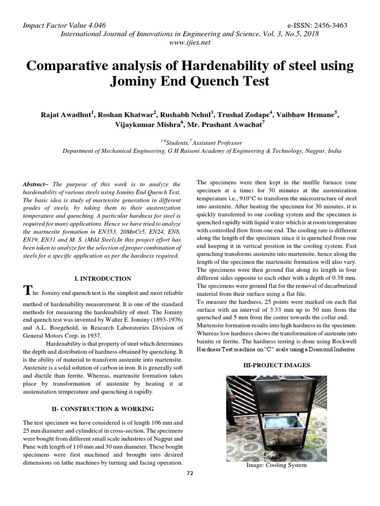Hardenability Analysis of Steel Grades | PDF | Steel | Metallurgy