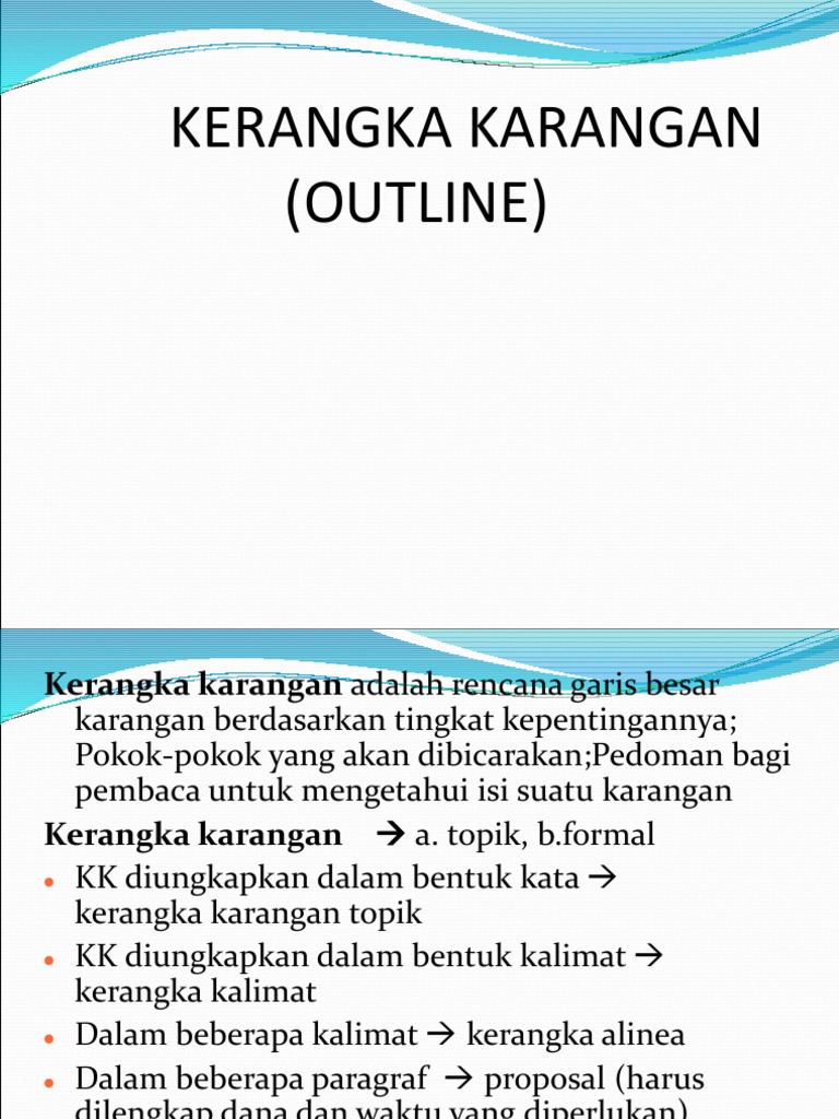 Panduan Membuat Kerangka Karangan | PDF