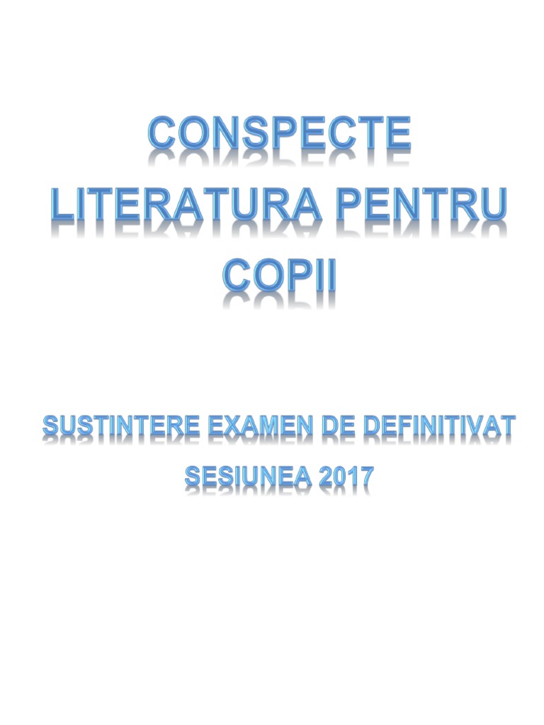 Literatura Pentru Copii Conspecte 15