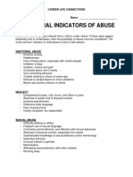 behavoiral indicators of abuse clc 11