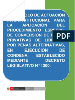 Protocolo Del Procedimiento Especial de Conversiàn de Penas, d.s. 014-2017
