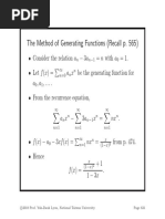 The Method of Generating Functions (Recall P. 565)