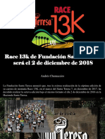 Andrés Chumaceiro - Race 13k de Fundación Santa Teresa será el 2 de diciembre de 2018
