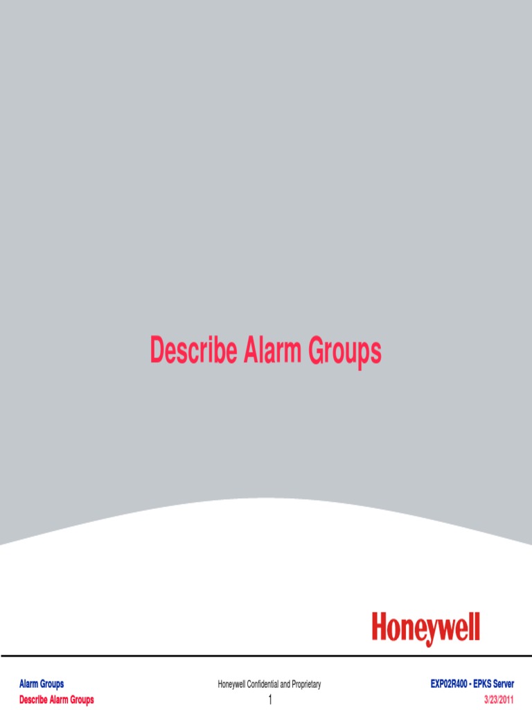 Understanding Alarm Groups in EPKS | PDF | Information Technology ...