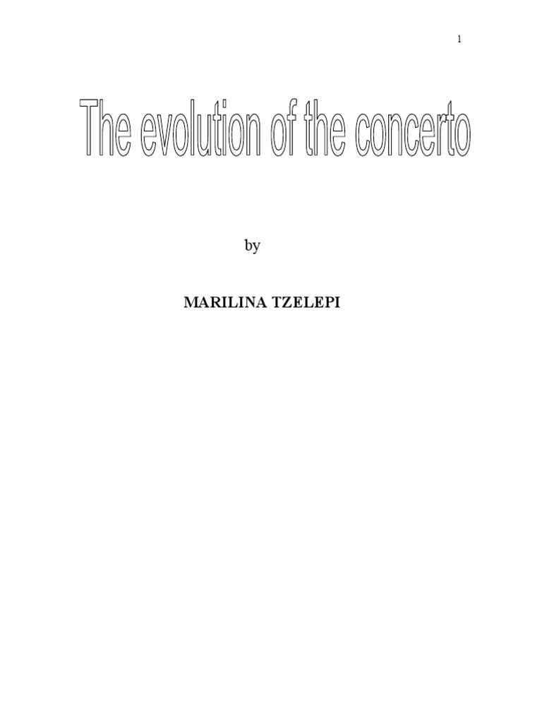 The Evolution of The Concerto | PDF | Concerto | Classical Period (Music)