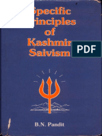 Specific Principles of Kashmir Saivism - B N Pandit PDF
