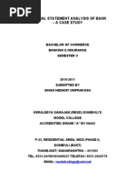Download Financial Statement Analysis of Bank - A Case Study Completed by Jaiswal R Sanjay SN38288413 doc pdf