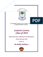 CBA Graduation Program Bermuda June 29 2018