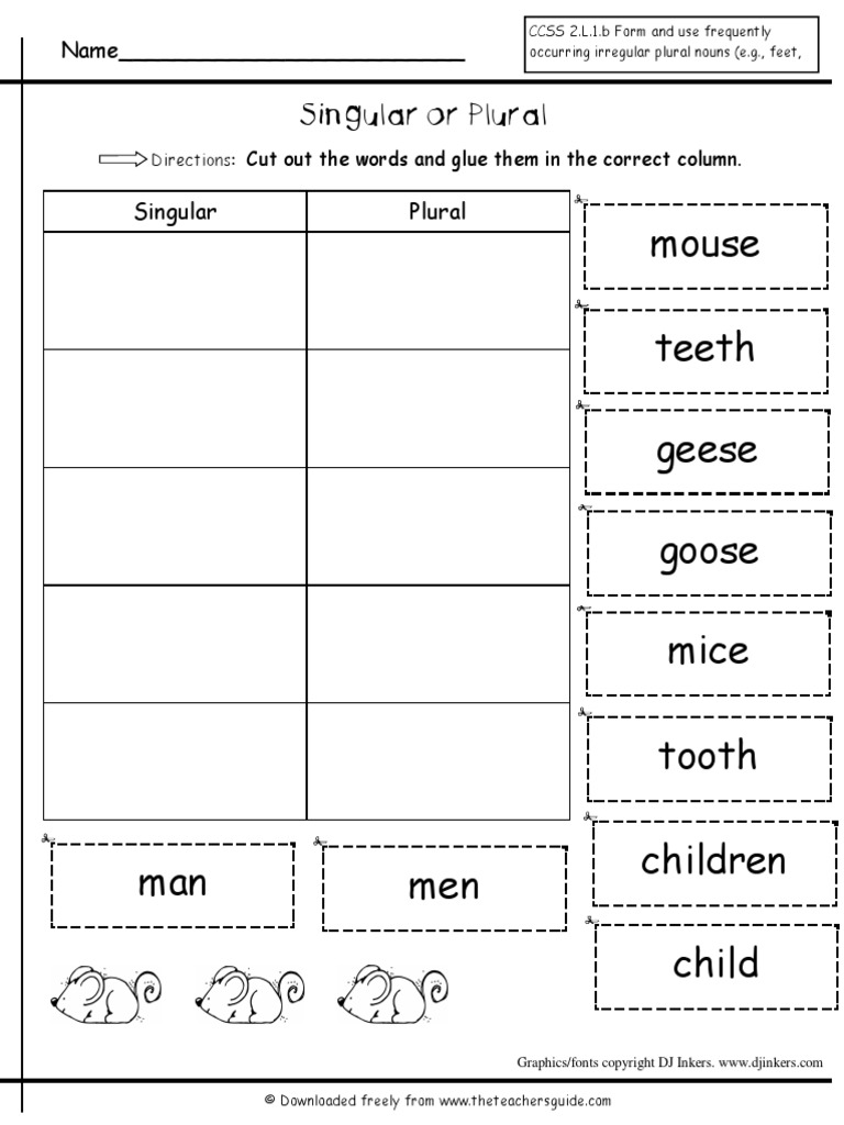 Irregular Plural Nouns | PDF