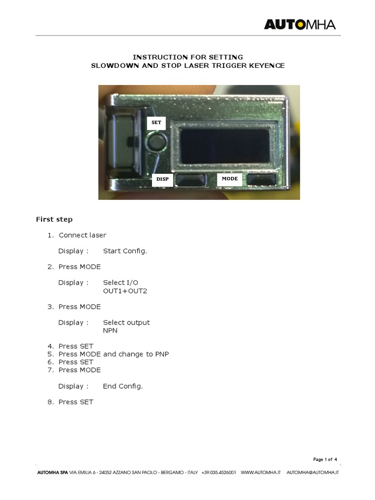 Setting Keyence Sensor | PDF | Bipolar Junction Transistor | Electronic ...