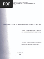 Historia de La Cárcel Penitenciaría de Santiago. 1847-1887