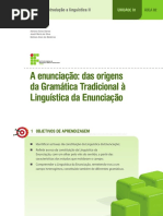 A Enunciação - Das Origens Da Gramática Tradicional À Linguística Da Enunciação